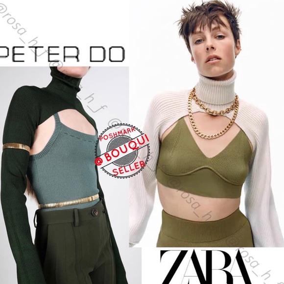 BLOGGERS FAV ZARA CUT OUT KNIT ARM WARMER SWEATER - Picture 6 of 12